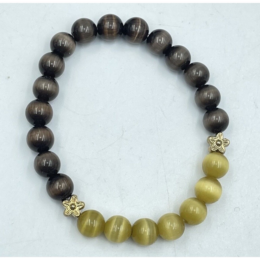 Tiger Eye Bead Bracelet Elastic